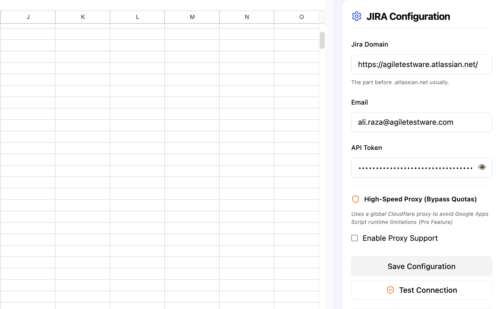 JIRA Configuration
